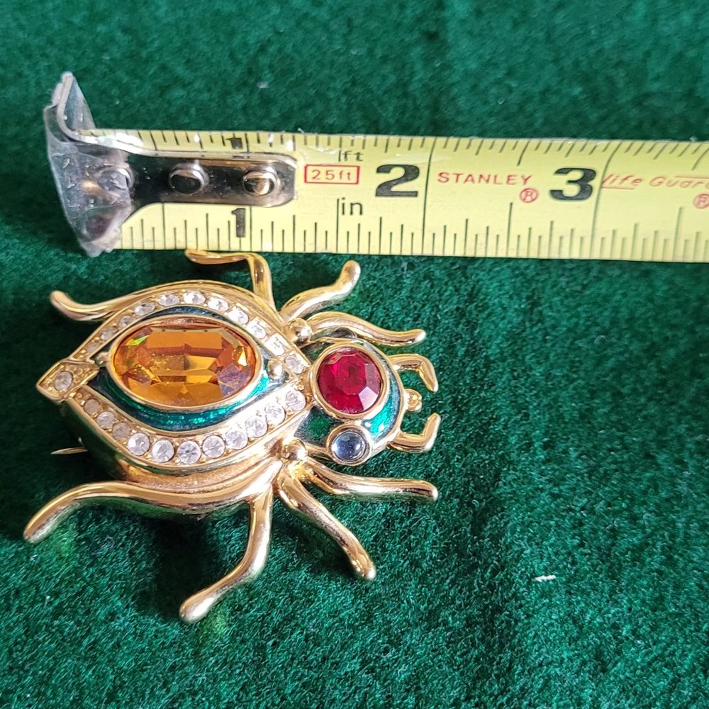 Large Vtg Kenneth J Lane Spider Brooch - image 2